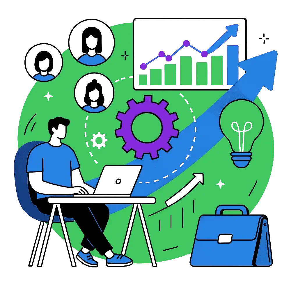 A man looking at investing in the future career growth