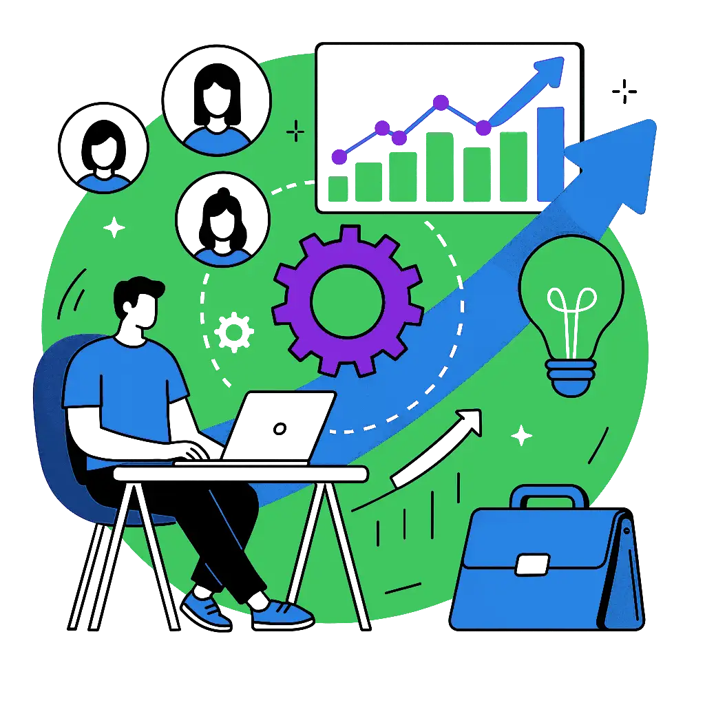 A man looking at investing in the future career growth